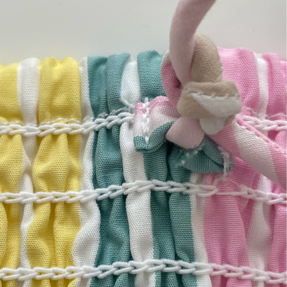 GANNI Cotton Midi Dress In Striped Print size US 8 - Picture 14 of 16